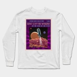 Vintage Stargazing Great Leap for Mankind Long Sleeve T-Shirt